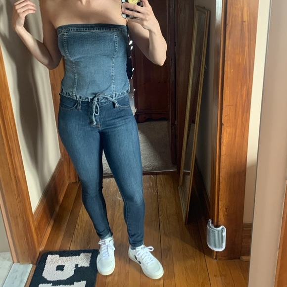 Weather Vane, size Medium, Jean crop top - Picture 1 of 14